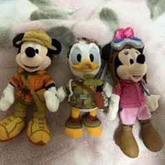 ディズニーぬいぐるみバッジ　ミッキー、ミニー、ドナルド