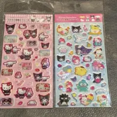 サンリオ　ラメ入り樹脂もりシール 2セット　平成ギャル　キティ