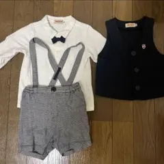 ミキハウス フォーマルセットアップ シャツ ベスト パンツ 80cm