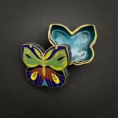 中國美術 古玩 景泰蓝 七宝焼 蝶々香合 香道具