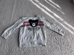 ミキハウス ダブルＢ クマ顔プリント トレーナー 100