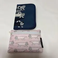 LiSA LARSON猫デザイン ポーチ 2点セット