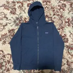 パタゴニア　オーガニックコットン　ジップパーカー　アウトドア　22年製　ネイビー