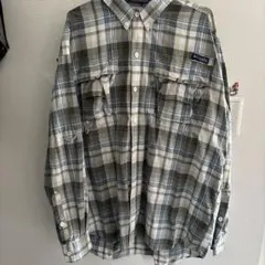 Columbia グリーン系チェック 長袖シャツ