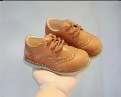 内寸15.5センチ　ブラウンレースアップフォーマルシューズ