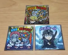 鬼滅の刃　鬼滅の刃マンチョコ 無限城編　３枚セット　我妻善逸　猗窩座　時透無一郎