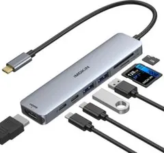 MOKiN USB-Cハブ 7in1 4K60Hz PD100W給電 SDカード