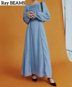 Ray BEAMS ジャカードカットアウトワンピース レイビームス