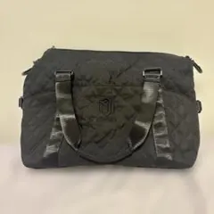 ブラックキルティングボストンバッグ