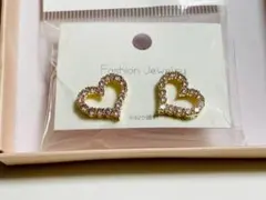 ピアスセット ハート型とピンクストーン 新品　26-52-53