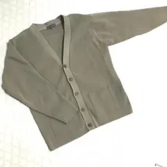 SEASON REASON カーキグレー Vネックカーディガン