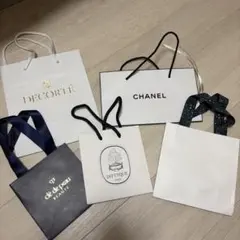 ショップ袋セット（DECORTE, CHANEL, DIPTYQUE等）