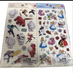 ベイマックス ペタペタシール 不思議の国のアリス　ディズニー　ぷっくりシール