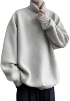 セーター メンズ タートルネック 大きい サイズ ゆったり ニットセーター