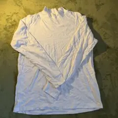 UNIQLO モックネック ロンT 白 L コットン フリース調