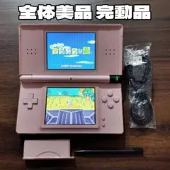 全体美品 完動品 ニンテンドーDS Lite ピンク×黒 本体 新品付属品②