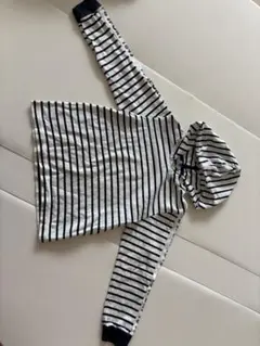 PETIT BATEAU ストライプ フード付き 116cm