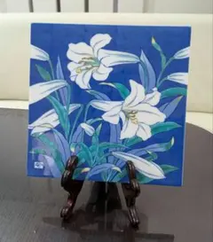 オールド香蘭社　百合の花　陶板のサムネイル