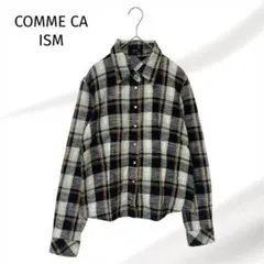 COMME CA ISM コムサイズム　厚手シャツ　チェック　小さめ