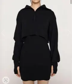 SLY スライ BIG COLLOR ZIP UP 2P ショートワンピース