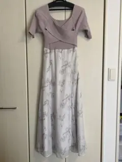 バックレースアップニットドッキングワンピース