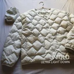 UNIQLO ウルトラライトダウンリラックスジャケット収納袋付き 淡グリーンM