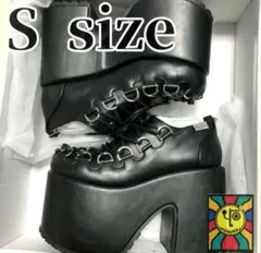 送料込み Sサイズ ✟yosuke✟ Dリング 超厚底パンプス 黒