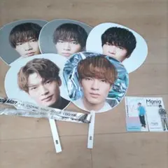 アイドル うちわ 5枚セット アクスタ2個 銀テープ1本 おまけ付き！