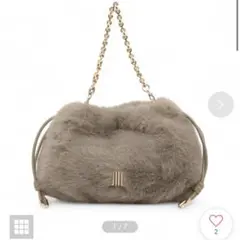 ランバンオンブルー カレンデ ハンドバッグ ショルダーバッグ ファー