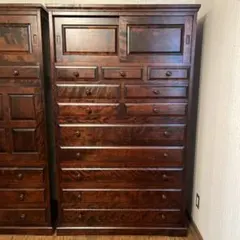 美品】九州民芸家具 洋服箪笥 ワードローブ 洋服収納 天然ミズメサクラ