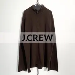 J.CREW SUEDED JERSEY ハーフジップスウェット サイズL