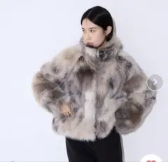 ジーナシス　MIXファーブルゾン　ミックスグレー