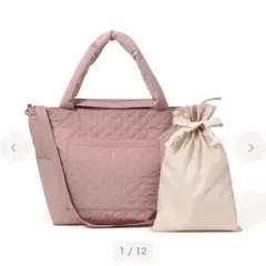 FrancFranc キルティング トラベルバッグ ピンク