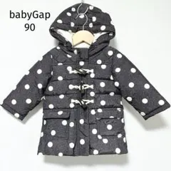 ベビーギャップ 90 ドット柄中綿アウター ジャケット ダークグレー
