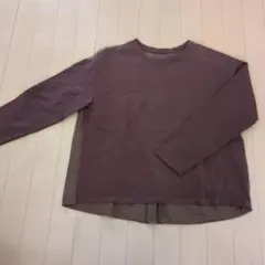 CLOCHE コットン長袖Tシャツ ブラウンのサムネイル