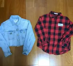 ZARA ザラ　SHEIN デニムジャケット　長袖シャツ　キッズ　130 男　女