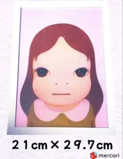 奈良美智 Nara Yoshitomo 額入り 白 アート ポスター 大人気