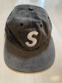 Supreme スエード Sロゴ 6-panel キャップ グレー