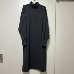 タートルネック ロングワンピース