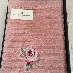 PIERRE BALMAIN バスマット ピンク ローズ刺繍のサムネイル