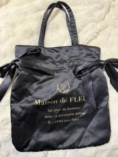 Maison de FLEU ダブルリボンギャザートートバッグ