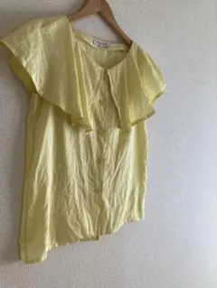 リネン イエロー　ブラウス　イヴ・サンローラン