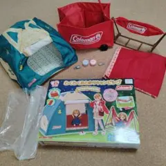 Coleman リカちゃんキャンピングセット＆Colemanミニチュア収納ワゴン