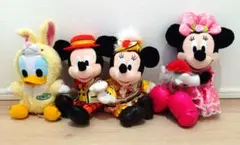 ディズニー ぬいぐるみ 4体セットまとめ売り ミッキー ミニー ドナルド