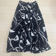 Material/マテリアル ペンシルプリントケープブラウススカート 