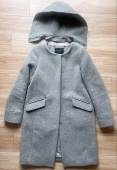 ノーカラーコート ロングコート