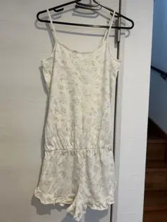★値下げしました★ジェラートピケ／キャミソールルームウェア／ホワイト花柄