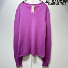 希少 美品 JIL SANDER Vネック カシミヤ デザイン 長袖 ニット Sのサムネイル