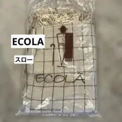 エコラ　ECOLA / スロー　Filete Marfim チェック柄フリンジ付