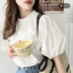 モーメント　パフスリーブリボントップスのサムネイル